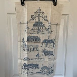 Linen wall hanging of Williamsburg VA
